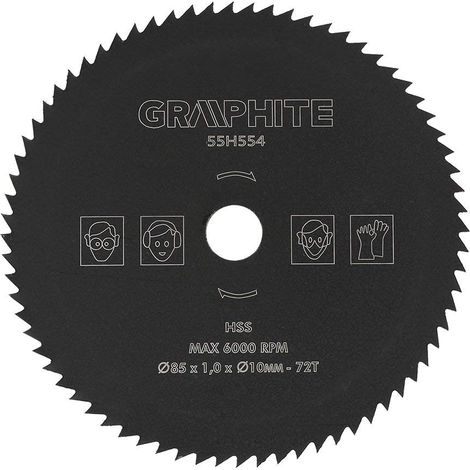 Disque de Coupe HSS 85x10mm 72 Dents Bois PVC Métal (1/5)