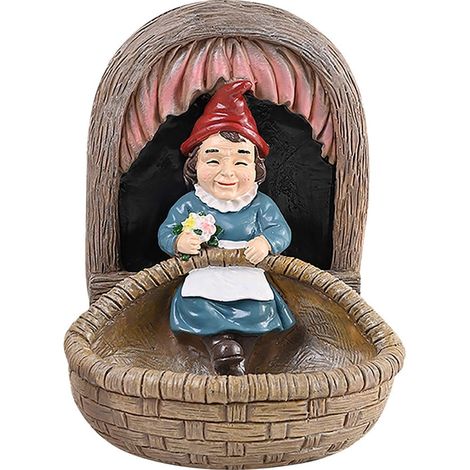 Fontaine À Gnome De Jardin - En Polyrésine Et Fibre De Verre - Avec Lumières Led - Pour Intérieur Et Extérieur - 1 Pièce (1/4)