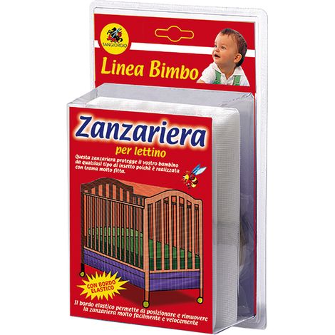 Zanzariera Sangiorgio Poliestere Lettino Col. Bianco 80 x 80 x 160 cm