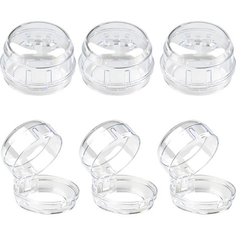 6 Pièces Cache-Boutons de Cuisinière Gaz Couverture de Bouton de Sécurité Four Transparente pour maxØ 5.5cm 3.5cm Couvre Sécurité pour Cuisinière Protection Serrures Bébé Cuisine Sécurité (1/5)