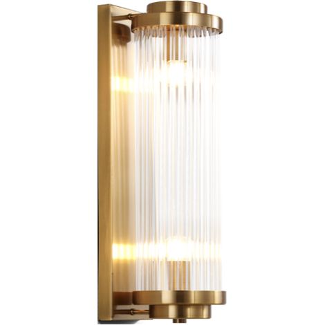 Ottone Ionic - lampada da parete in cristallo - colonna 40 cm (1/4)