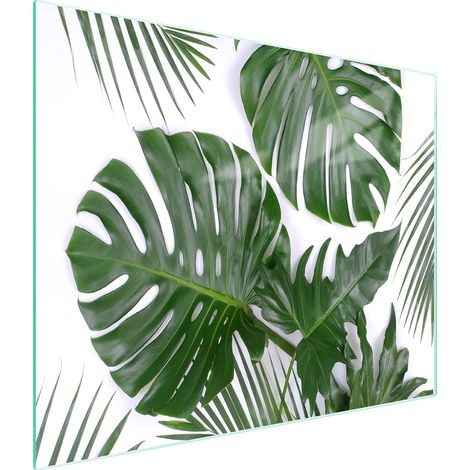 Planche à découper en verre 52x30 monstera (1/5)