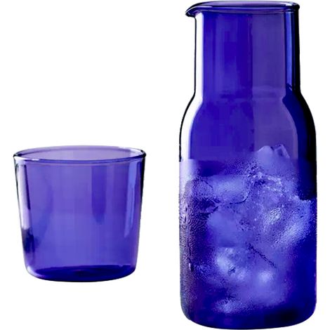 Ensemble Bedside verre bleu - style élégant - entretien facile pour bureau - prise en main agréable - solution idéale pour votre foyer (1/5)