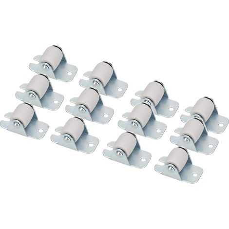 KOTARBAU Roulettes de transport 22 mm / 33 mm en caoutchouc uni Cadre en acier Roulettes pivotantes pour tous les sols, caisses à outils (12, 22 mm) (1/5)