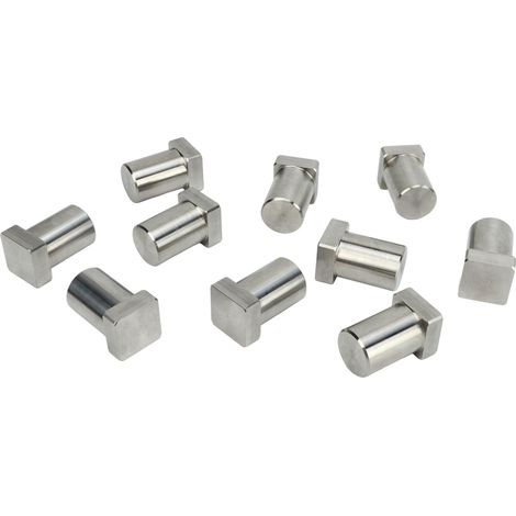 Lot de 10 Taquets d'établi en Acier Inoxydable Antidérapant pour Travail du Bois, Tenons de Table Argent 20mm (1/5)