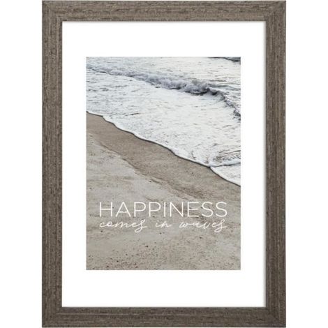 Cadre photo - Hama - Waves - MDF - Verre - 10 x 15 cm - Graubraun - Rectangulaire