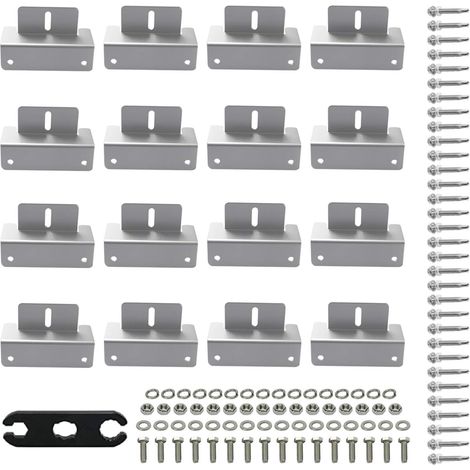 Lot de 4 Supports de Montage pour Panneaux solaires Z avec écrous et boulons pour Dalles de Toit, Supports de Montage de Barres de Toit, Camping-Cars, Bateaux, Murs et Plus Encore (1/5)