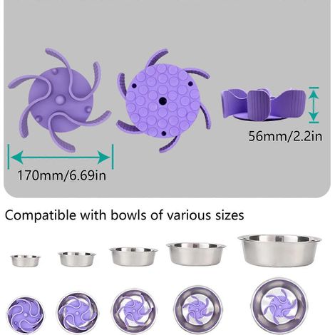 Gamelle anti-glouton pour chien avec ventouse puissante, verte (1/4)