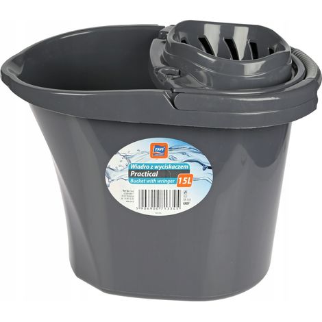 PRATICO SECCHIO RAVI CON SPREMI-SPREMITORE 15 l GRIGIO 1 pz.