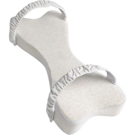 Multifunktionales, zweifach verwendbares Kissen für Knie, Füße und Beine, aus Memory-Schaum, ideal für Schwangere, 53 x 23 x 8 cm (hellgrau)