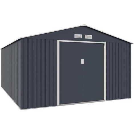 Archer Modernes Gartenhaus aus Metall in Anthrazit 15,16 m² (1/3)
