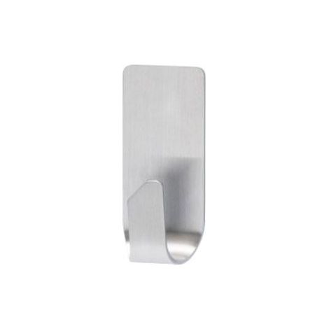 Gancio adesivo impermeabile Tesa Powerstrips Waterproof in metallo satinato