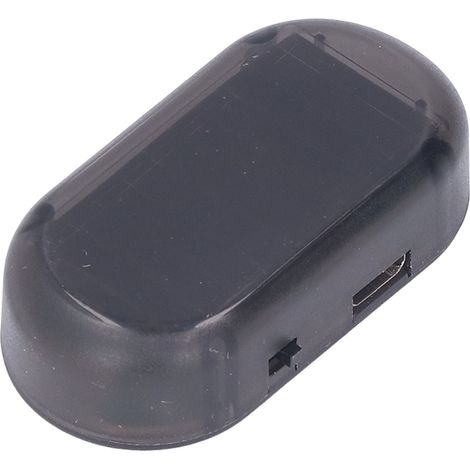 Feu de signalisation solaire pour voiture, feu stroboscopique antivol à LED, interface USB, type universel, convient aux voitures, fourgonnettes, camions et SUV, rouge. (1/5)