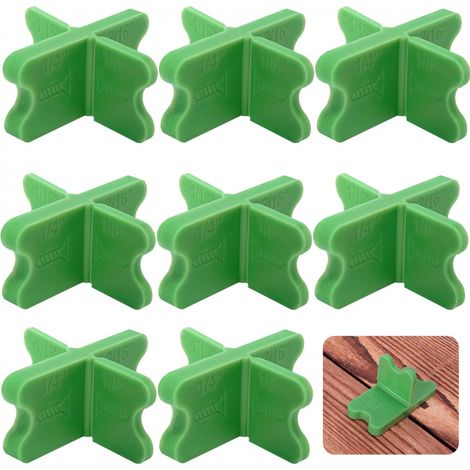 Entretoises et Clips de Terrasse - Lot de 8 Clips de Nivellement en Acier pour Installation Bois et PVC