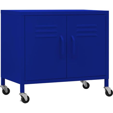 Armadietto Blu Marino 60x35x56 cm in Acciaio vidaXL