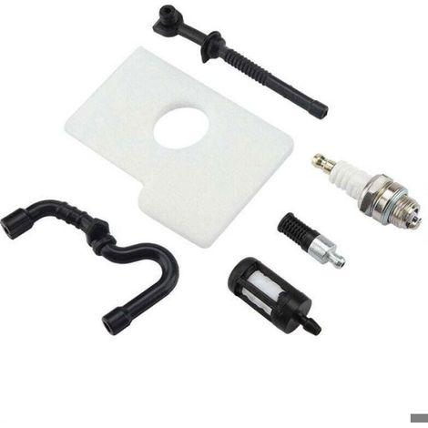 Tuyau D'huile - Filtre À Air - Pour Motoculteur Tondeuse Coupe-Herbes - Kit Complet Lubrification Et Filtration - 5 Pièces (1/4)