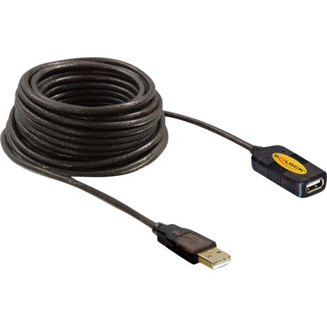 Delock Câble USB USB 2.0 USB-A mâle, USB-A femelle 10.00 m noir 82446 (1/2)