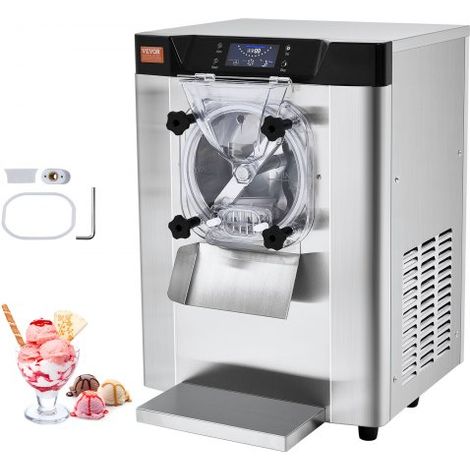 Sorbetière Commerciale Rendement 12 L/h, Turbine à Glace 1295 W Saveur Unique, Machine à Glace Électrique Cylindre en Inox de 4,5 L, Pré-refroidissement Automatique, Panneau LED, pour Snack-bars (1/4)