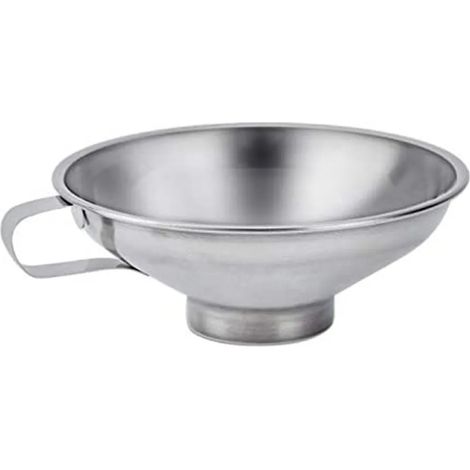 Entonnoir en acier inoxydable, entonnoir à confiture, entonnoir de remplissage, entonnoir de conservation, idéal pour transférer les épices, les liquides, les poudres, les haricots et les conserves. (1/4)