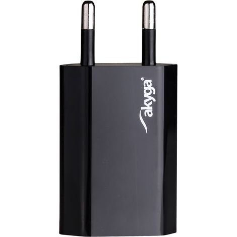 Akyga AK-CH-03BK USB Ladegerät 5 W 1x USB-A Schwarz Innenbereich (1/2)