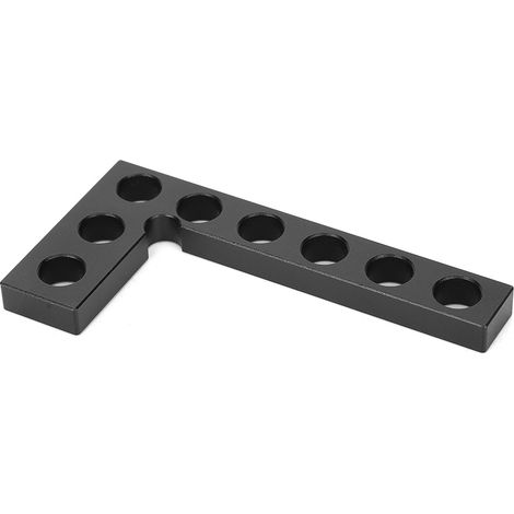 Équerre de positionnement à 90°, règle d'angle droit, outils de menuiserie, règle métrique 0-100 mm, noire (1/5)