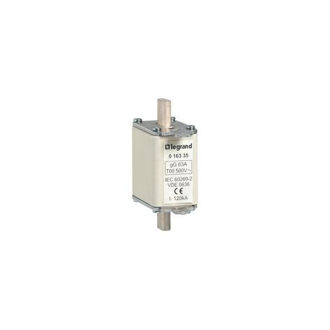 cartouche industrielle à couteaux - taille 00 - 40 ampères - type gg hpc - avec voyant