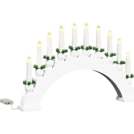 Arche de bougies de Noël avec 10 bougies LED blanches (1/5)