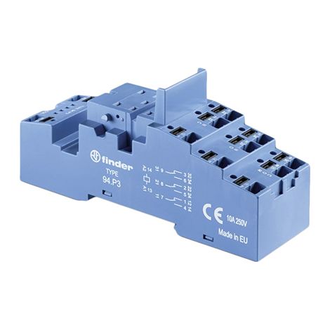 Support relais Finder série 94, Rail DIN, 250V c.a., pour Relais 55.33 ( Prix pour 1 )