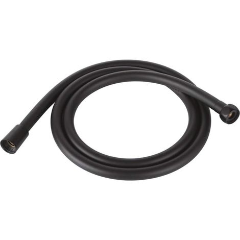 Flexible De Douche - 2 M - PVC Antidéflagrant - Rotation 360° - Raccord Laiton 1/2 Pouces - Noir (1/5)