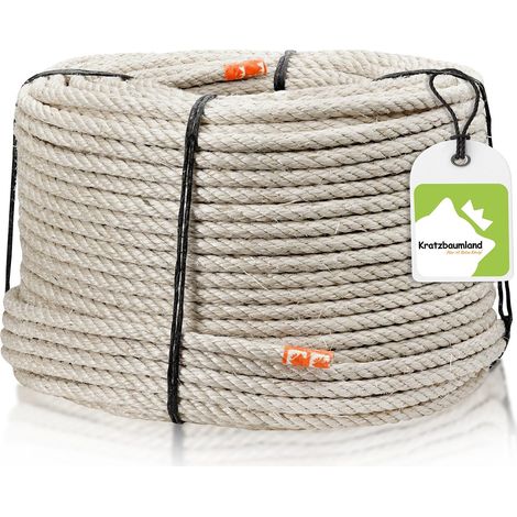 Corde en sisal grise de 6 mm - Corde en sisal grise pour arbre à chat (différentes longueurs) (20 m) (1/5)