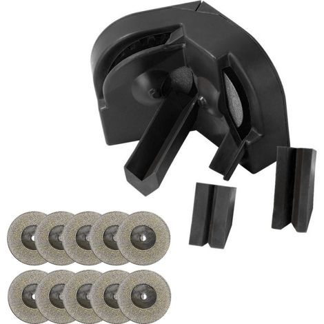 Kit affûteuse de forets ABS, meuleuse de bouts de drill précise, 10 disques diamant et 3 accessoires noir 2-16mm (1/5)