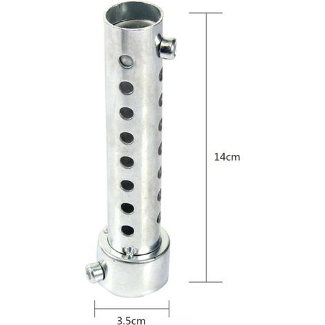 Motorrad-Auspuffschalldämpfer, 35 mm Universal-Motorradauspuffschalldämpfer mit DB-Killer-Einsatz, Motorrad-Auspuffrohrschalldämpfer – Silber