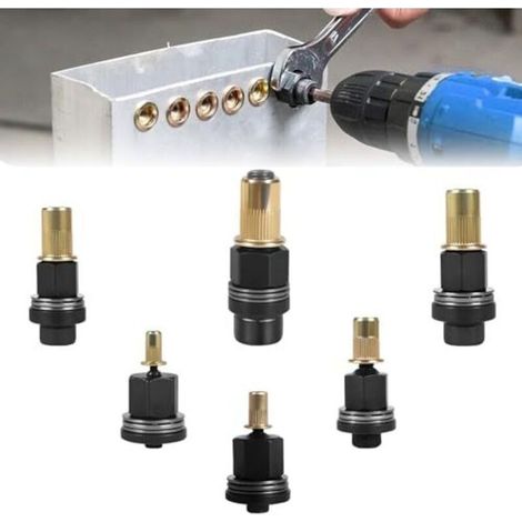Jeu de pinces à riveter, 6 pièces, pour riveter les écrous M3, M4, M5, M6, M8, M10, riveteuse manuelle, écrous à enfoncer, outil pour riveter les écrous, conçu pour les espaces restreints. (1/5)