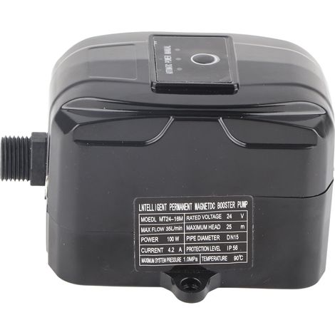 Pompe de surpression domestique entièrement automatique, 100 W 24 V, petite pompe centrifuge, pompe de pressurisation de tuyau de douche pour chauffe-eau solaire, pompe basse fréquence, norme européen (1/5)