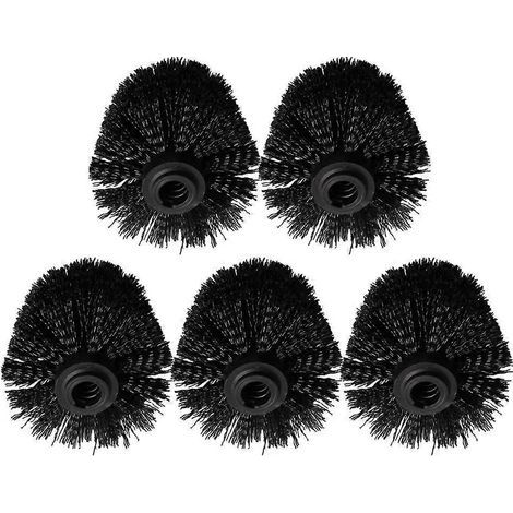 Set mit 5 Toilettenbürstenköpfen aus Kunststoff, Ersatzköpfe für den Hausgebrauch – 10,00 x 8,00 x 8,00 cm – Schwarz (1/3)