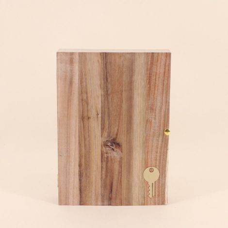 Boite à clés en bois avec porte 28x20cm