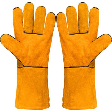 Gant Soudure Cuir Bovin Jaune Taille Unique 33cm (1/5)