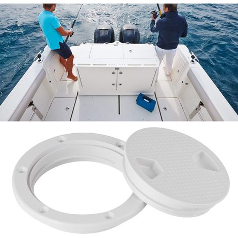 Trappe d'inspection arrondie en ABS marin pour pont, accessoires pour yachts, camping-cars et bateaux, 10 cm (4 pouces) (1/5)