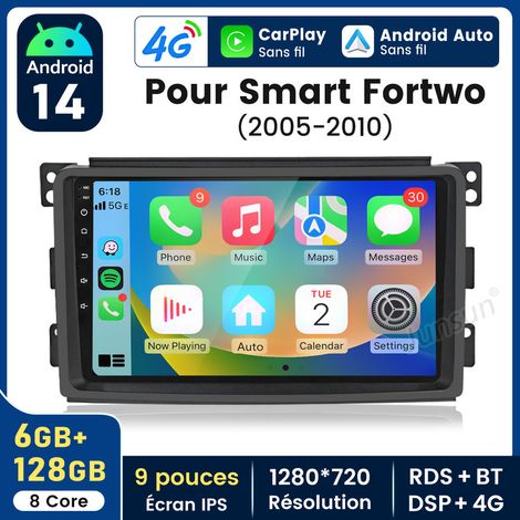 9 pouces Carplay Autoradio pour Benz Smart Fortwo 2005-2010 Android 6+128GB JUNSUN (1/5)