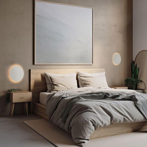 tk-lighting Moderne Wandleuchte Beige 30x30 cm