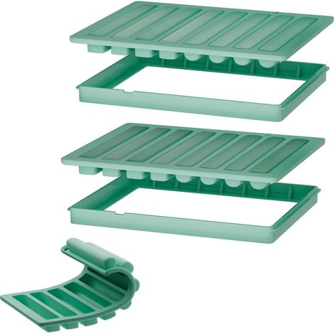Bacs à Glaçons Longs pour Bouteilles d'Eau - Moule à Glaçons en Silicone avec Support, Fabricant de Glaçons pour Refroidir le Whisky, les Cocktails, le Café - Facile à Libérer (1/5)