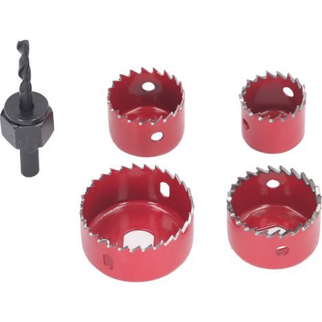 Lochsägen-Set für Holzbearbeitung, M42-Stahlschneide für Aluminium, Holz und Kunststoff, 5-teilig (1/5)