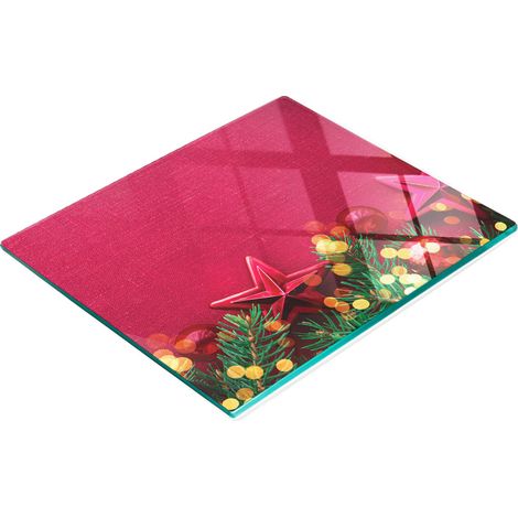 Tagliere e vassoio decorativo in vetro per Natale, 60x52 cm (1/5)