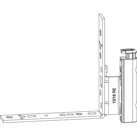 MACO Nastro per cuscinetti pieghevoli con ÜV destro, per finestre in legno, 12/20-13 mm, portata 160 kg, acciaio zincato bianco