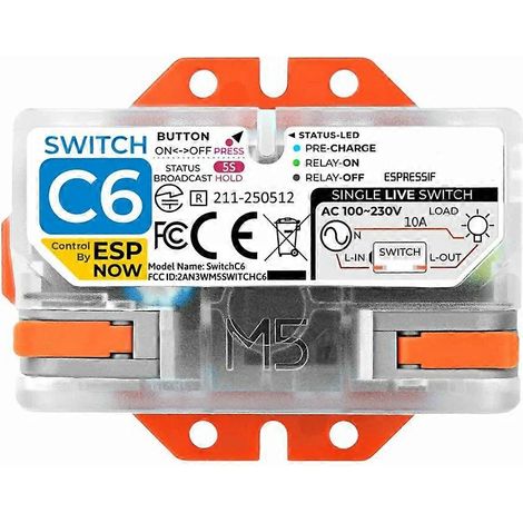 M5Stack Ein-Draht-WLAN-Smart-Schalter, ESP32-C6-Chip, Fernbedienung, energieeffiziente Hausautomation (1/5)