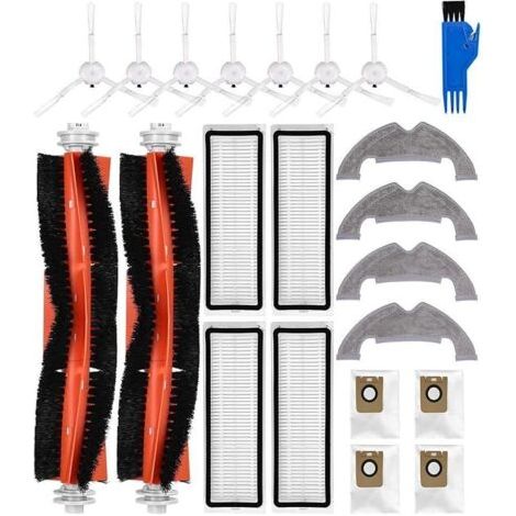 Kit accessoires pour Dreame D10 Plus/L10 Plus/Z10 Pro Aspirateur, Pièces de rechange pour Dreame, 2 Brosses Principales, 4 Filtres