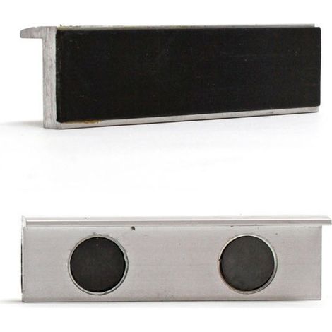Alu Schutzbacken Prismenbacken Schonbacken 100 mm magnetisch für Schraubstock (1/5)