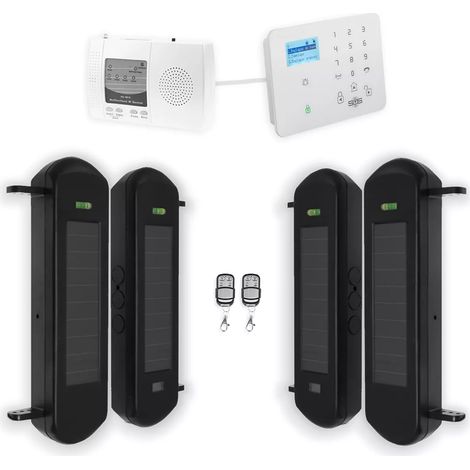 Kit "protection agricole" - 2 jeux de barrières 1B portée 900m + alerte GSM 2G+3G+4G appel/SMS (gamme DA600+/KP)