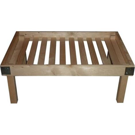 Clayette en sapin naturelle avec angle métallique renforcés 21x39x58cm (1/6)