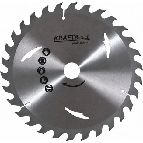 Hoja de sierra de carburo de 210 mm para madera, 20 dientes, KD1024